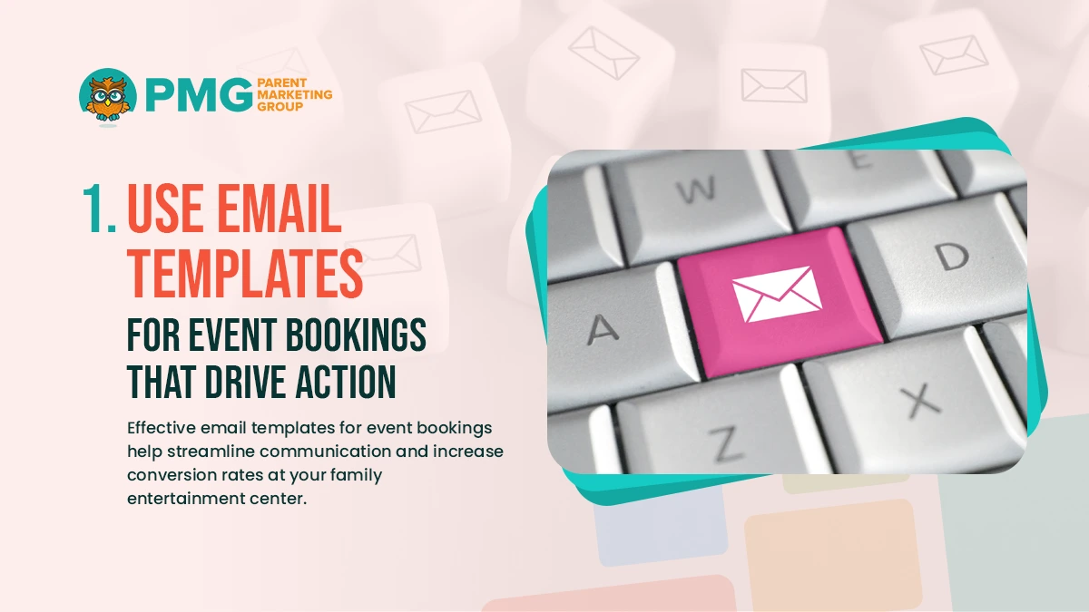 Email Templates for Event Bookings