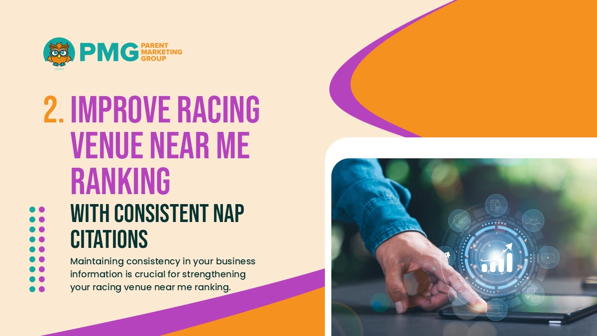 improve racing venue near me ranking with consistent nap citations