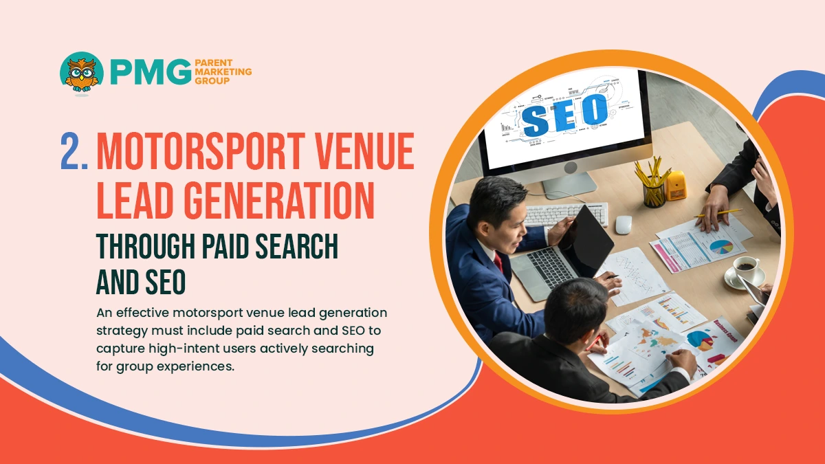 motorsport Venue lead generation through paid search and seo