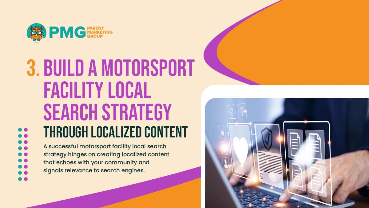 build a motosport facility local search strategy