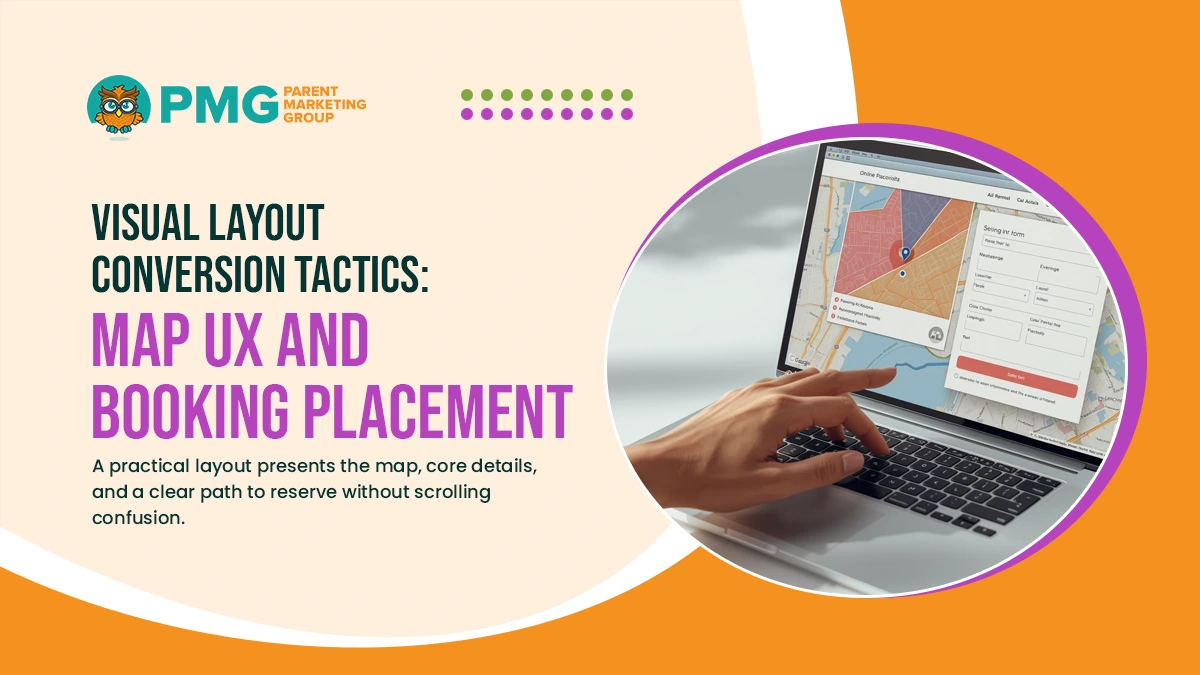 Visual layout conversion tactics map ux and bookment placement