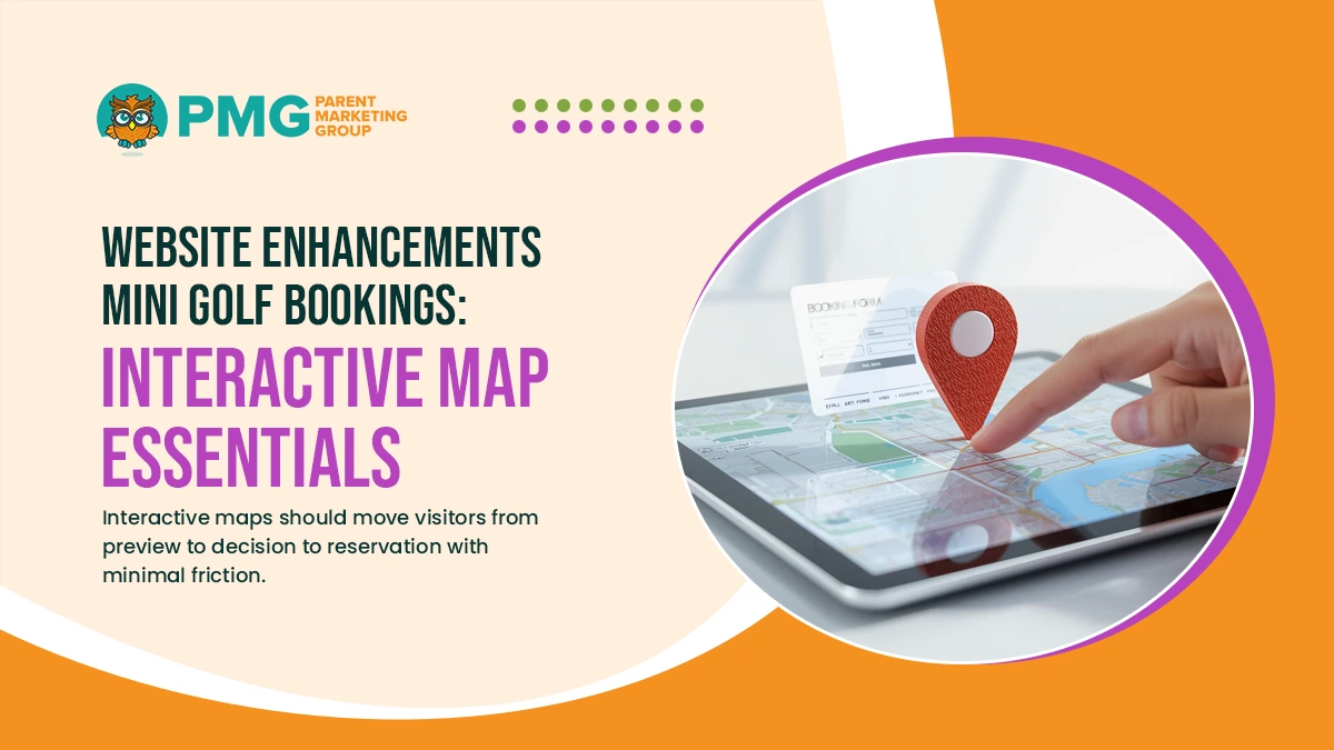 website enhancements mini golf bookings interactive map essentials