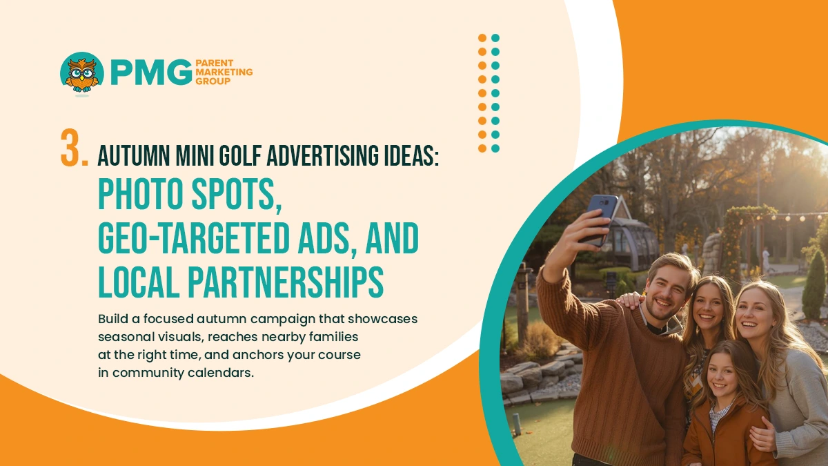 autumn mini golf advertising ideas