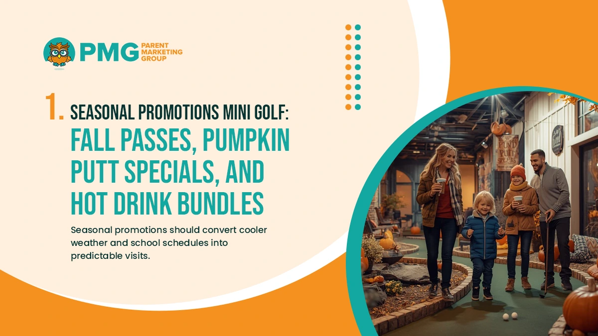 seasonal promotions mini golf
