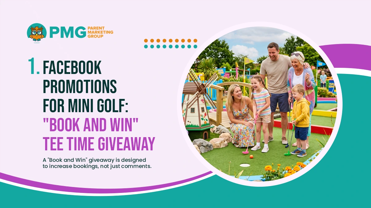 1 facebook promotions for mini golf book and win tee time giveaway