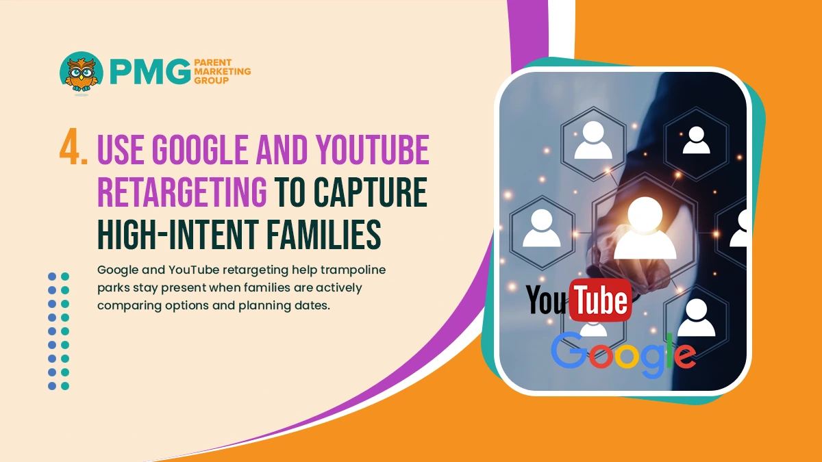 use Google and youtube retargeting to capture high intent families